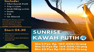 sunrise kawah putih ciwidey